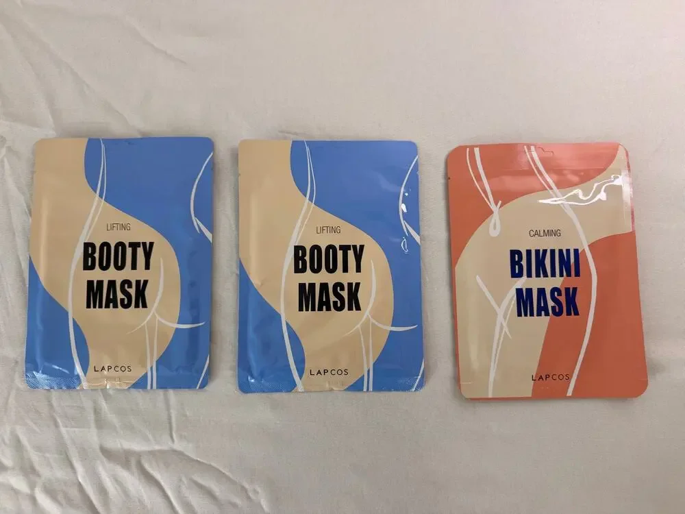 LAPCOS Body Mask Lot of 3 Lifting Booty Masks & Calming Bikini Mask New Sealed
